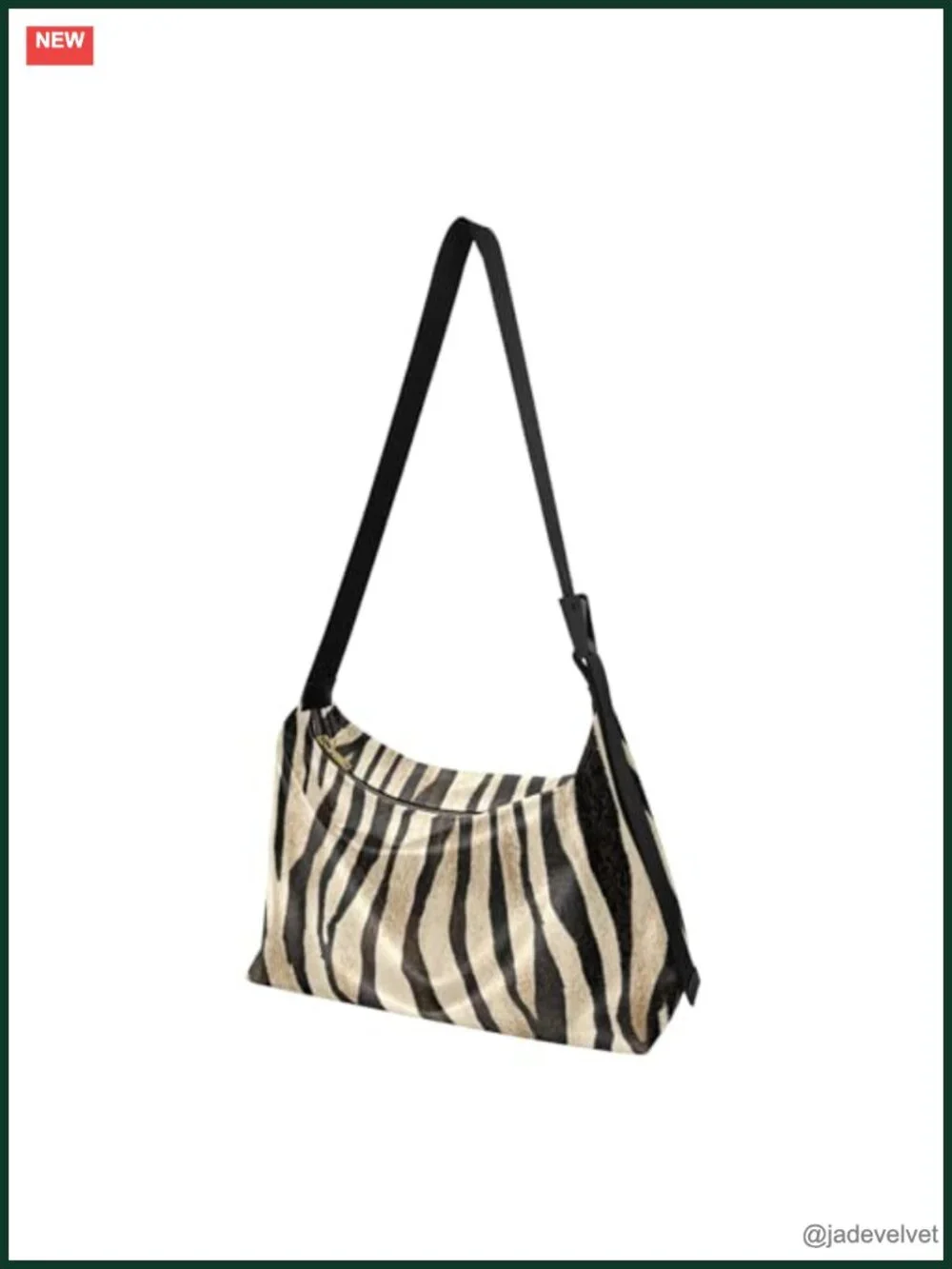 Vintage Zebra Print Tote Bag - Large Hobo Cross Body Handbag PU Leather